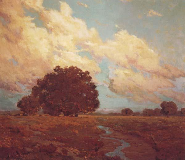 Granville Redmond Trees by a Meadow Stream oil painting picture